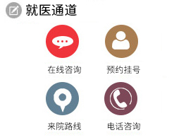 就医通道，在线咨询，预约挂号